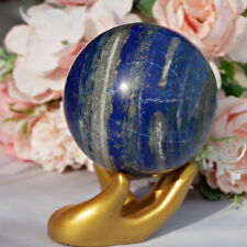 1.4Lb Natural Lapis Lazuli Crystal Sphere Healing Reiki Energy Ball Room Decor picture