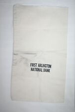 Vintage First Arlington National Bank ILL. Canvas Cloth Money Bank Bag picture