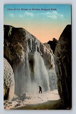Niagara Falls NY-New York, Cave of Winds in Winter, Vintage Souvenir Postcard picture