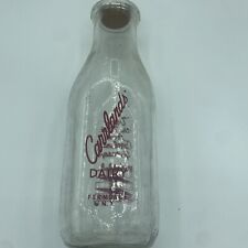 Old Vintage Carrland Dairy New York  Quart Milk Bottle picture