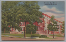 Postcard Plainfield High School Plainfield New Jersey Unposted Linen picture