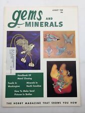 1968 August Gems & Minerals Magazine Channel Jewelry Palmetto Axinite Topaz WA picture