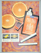 1960 Pall Mall Cigarettes Famous Matches Orange Slices Vtg Print Ad picture