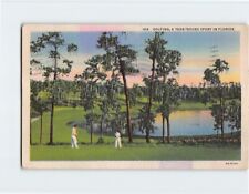 Postcard Golfing A Year 'Round Sport in Florida USA picture