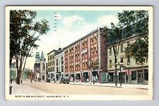 Herkimer NY-New York, North Main Street, Antique Vintage c1923 Souvenir Postcard picture