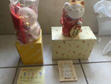 japanese cat statue X2 From Japan    picture