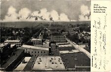 Bird's Eye View Looking North Anderson IN Undivided Postcard c1905 picture