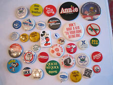 VERY LARGE VINTAGE COLLECTION OF BUTTONS - POLITICAL - COMICAL - SOCIAL - TUB PA picture