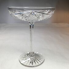 Vintage Cut Crystal Compote 6 & 3/8” Tall, Cut Crystal Compote And/Or Champagne. picture