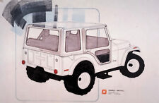 35MM Vintage Photo Slide Jeep Design Concept Car Sketch Illustration Prototype picture