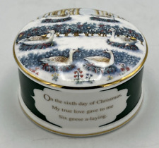 Wedgwood Twelve Days of Christmas Six Geese a Laying Trinket Box 1995 England picture