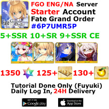 [ENG/NA][INST] FGO / Fate Grand Order Starter Account 5+SSR 120+Tix 1380+SQ #6P7 picture