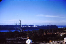 35MM Found Photo Slide Narrows Bridge 1950s Red Border picture