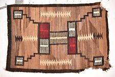 ATQ Navajo Rug Native American Indian Weaving Storm Pattern VTG 49x32 textile picture