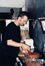 1990s Original Color Photo 4x6 Man Decorating Cake Kitchen C34 #17 picture