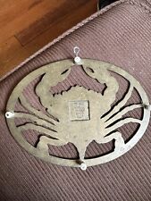 Vintage Brass Crab Trivet Gorham Made in Italy Ocean Nautical Seafood picture
