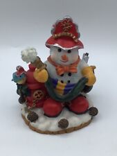 Vintage Possible Dreams Firefighter Snowman with Blue Bird Companion Figurine 4