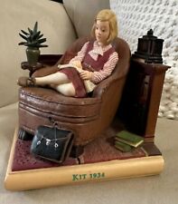 American Girl Kit Kittredge 1934 Hallmark Bookend Reading In Library Collectable picture