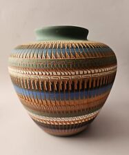 Navajo Etched Design Pottery VASE 9