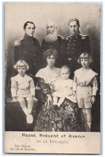 Belgium Postcard Three Kings Queen and Kid Royalty Past Present and Future 1910 picture