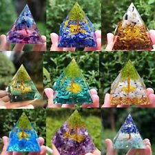 Amethyst Pyramid Crystal Healing Orgonite Chakra Energy Orgone Home Ornaments  picture
