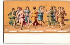 Publ; Stengel~Gods & Goddesses~Apollo w the Muse. Fine Art Painting Postcard-L5 picture