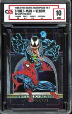 1992 Marvel Masterpieces #4-D BATTLE SPECTRA ~ Spider-Man vs Venom ~ CG 10 picture
