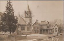 M.E. Church Marlton New Jersey Dirt Road Snow 1911 RPPC Photo Postcard picture