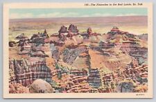 1934 Postcard The Pinnacles In The Bad Lands South Dakota SD picture