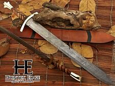 HUNTEX Custom Handmade Damascus Blade, 860 mm Long Replica Movie Long Sword  picture