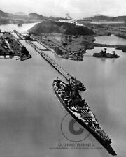 USS MISSOURI BB-63 Battleship 1945 Photo Arrival At Panama Canal Locks 8x10 picture