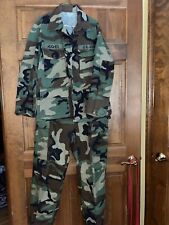 US Army Woodland Camo Jacket Am/med? Trousers (Small) Set 1980s Pentagon Patch 1 picture