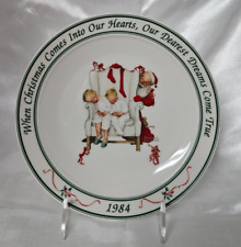 Hallmark Norman Rockwell Limited Edition Christmas Plate (1984) Caught Napping picture