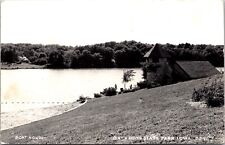 Real Photo Postcard Boat House in Backbone State Park, Iowa~138641 picture