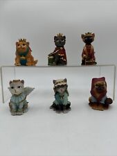 Resin Cat Figurines Kitten Feline, Parts to Nativity But Cute On Own, Christmas picture