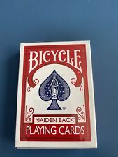 Marked Playing Cards made by Bicycle playing card company Red back Maiden. picture