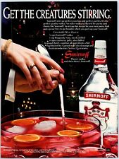 Smirnoff Vodka GET THE CREASETURES STIRRING 1984 Print Ad 8