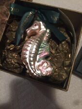 Vintage Waterford Seahorse Christmas Ornament in Box picture