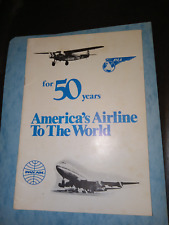 Pan-Am For 50 Years America's Airline To The World Booklet Vintage Book picture