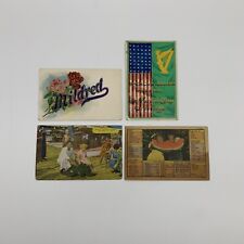 Antique Postcards Circulated Stamped Written On 1908 - 1952 Lot of 4 Ephemera picture
