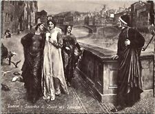 Vintage PPC - Firenze - Incantro di Dante con Beatrice - F20581 picture