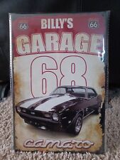 Chevrolet Camaro 1968 Billy's Garage Metal Sign New SEALED  picture