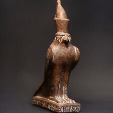 RARE EGYPTIAN ANTIQUITIES Statue God Horus as Falcon Bird Made Granite Stone BC picture
