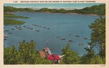 Postcard Watauga Dam Boat Dock Shores Watauga Lake East Tennessee TN  picture