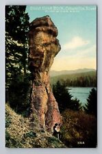 Columbia River OR-Oregon, Giant Head Rock, Antique, Vintage Souvenir Postcard picture