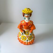 Vintage Whimsical Clay Russian Figurine Dymkovo Lady  picture