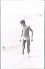 1970s Beefcake Bulge Shirtless Man Trunks Gay Interest Vintage Snapshot Photo picture