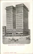 Milwaukee Wisconsin~Wells Building~Horse Hansom Cab~c1901 Artist Conception PC picture