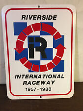 Riverside International Raceway Metal Sign, 1957-1988 picture