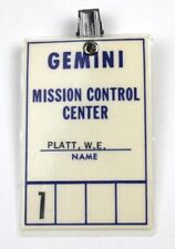1960's GEMINI Mission Control Center badge NASA vintage picture